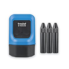 Carimbo Roller Id Protector Azul  Kit 3 Refis - 199524